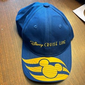 Brand New disney cruise line hat. Blue with yellow. Velcro adjustable strap.
